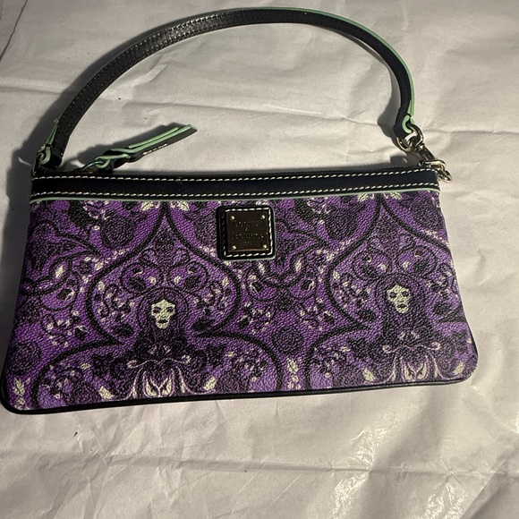 Dooney & Bourke Purple and Black Wristlet Haunted Mansion Disney Parks - Picture 4 of 13